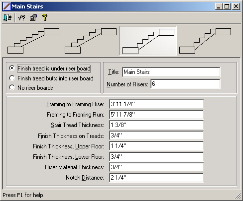 Stair Layout Screen Shot